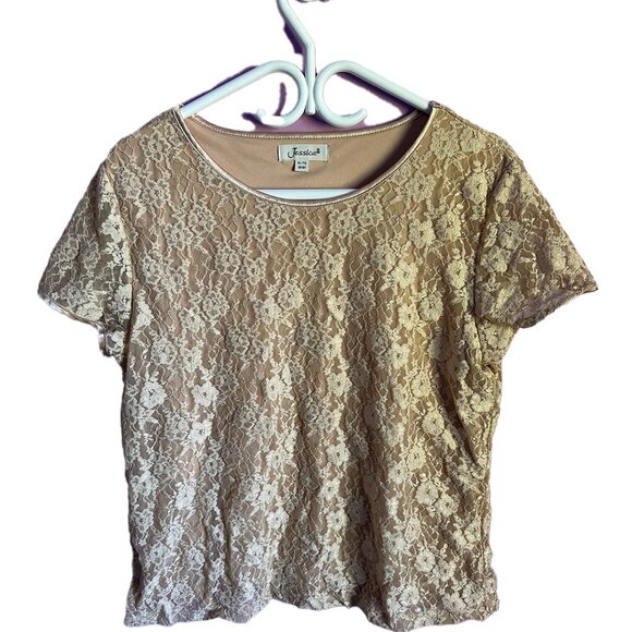 jessica basic nude floral print shirt - Picture 1 of 3